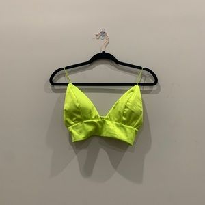 Neon yellow bralette top